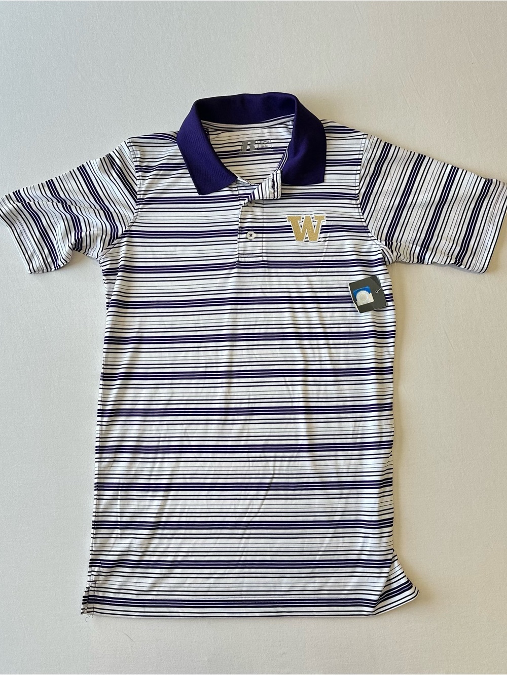 University of Washington Striped Polo